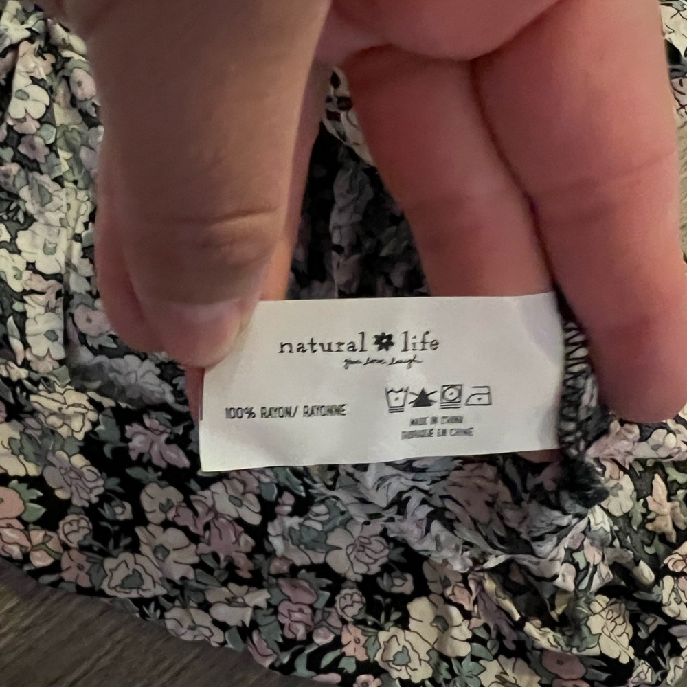 Natural Life Rebecca Midi Dress in black pink floral - Picture 5 of 6